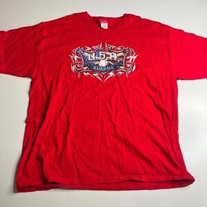Vintage USA Baseball‎ T-Shirt Men’s XL Red Sonoma Graphic Tee 100% Cotton USA